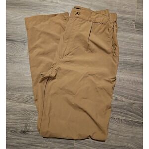Railriders Men's Pants Beige M Nylon Zip Pockets Stretch Waist--30" Inseam